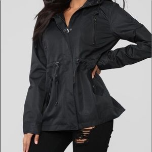 hooded water resistant jacket